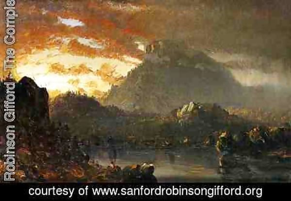 600x414 Sanford Robinson Gifford - Wilderness Sketch
