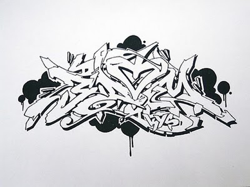 500x375 New Graffiti Letters Wildstyle 3d Graffiti Alphabet - Wildstyle Graffiti Sketch