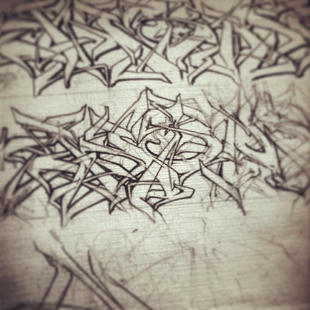 612x612 Try2begood - Wildstyle Graffiti Sketch