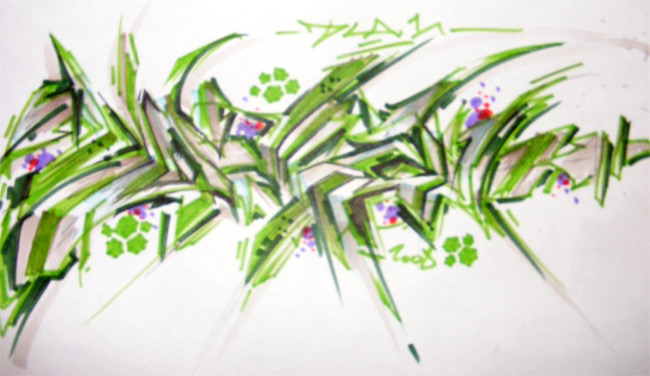 650x376 Graffiti Freestyle Sketch Wildstyle Graffiti Letters On Paper - Wildstyle Graffiti Sketch
