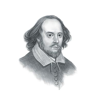 400x436 William Shakespeare Interesting Facts For Kids - William Shakespeare Sketch