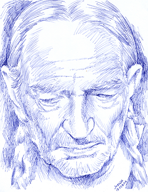 504x655 Willie Nelson - Willie Nelson Sketch