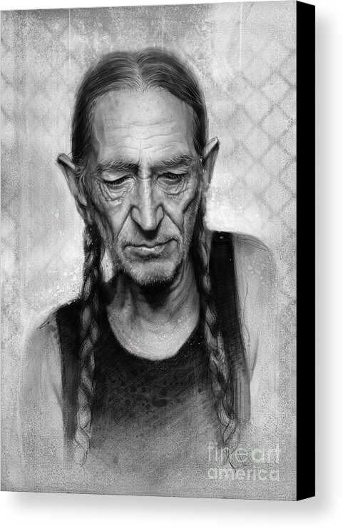 481x740 Willie Nelson Canvas Print Canvas Art By Andre Koekemoer - Willie Nelson Sketch