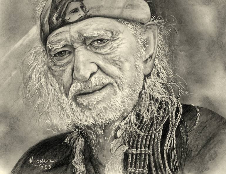 770x595 Willie Nelson Drawing By Michael Todd Saatchi Art - Willie Nelson Sketch