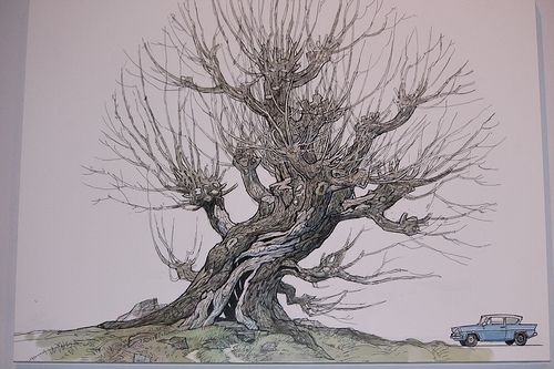 500x333 Whomping Willow Drawing The Wonderous World Of Harry Potter - Willow Sketch