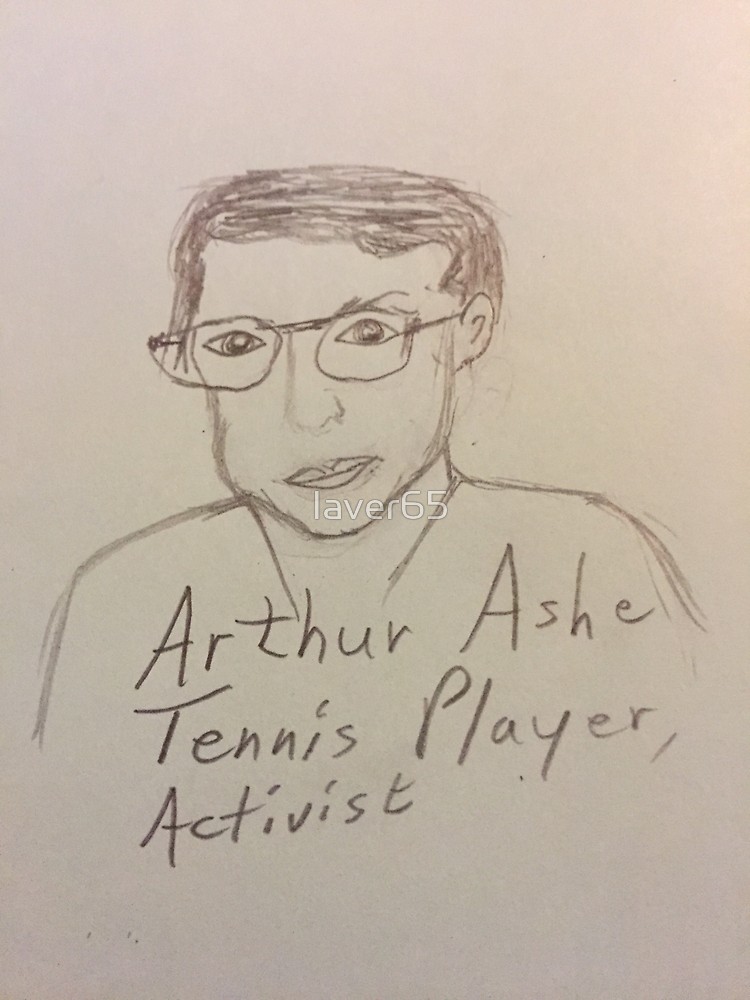 750x1000 My Pencil Sketch Of Arthur Ashe, Tennis Player, First African - Win Sketch