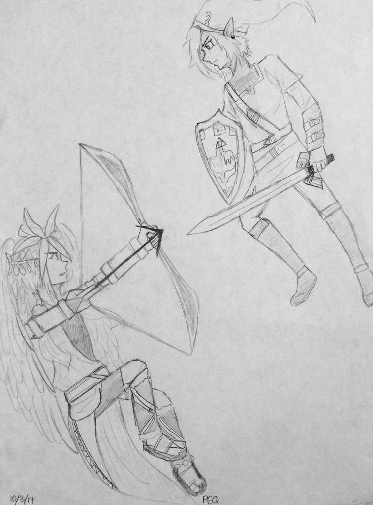 758x1024 Pit Vs Link (Sketch) [Pit Would Win] Smash Amino - Win Sketch