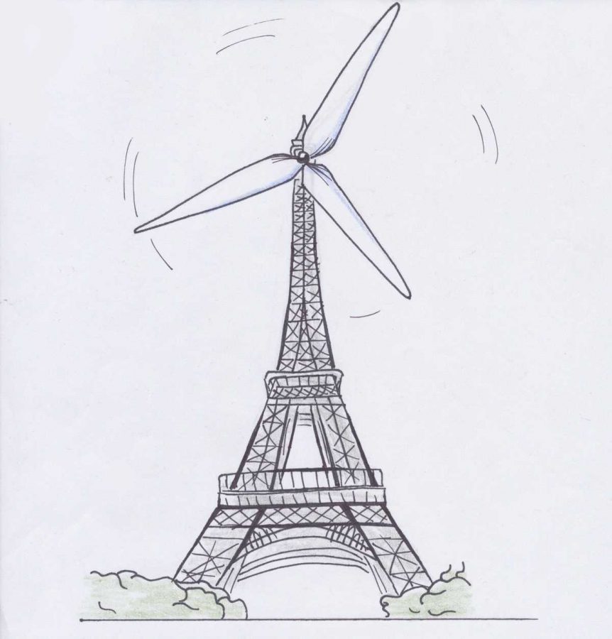 862x900 The Eiffel Tower A New Energy Conserver The Wrangler - Wind Power Sketch