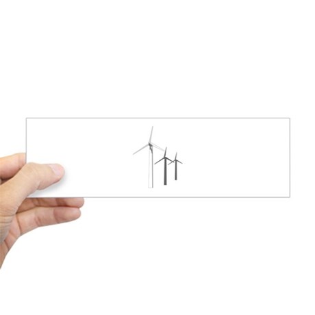 460x460 Wind Turbine Bumper Stickers - Wind Power Sketch