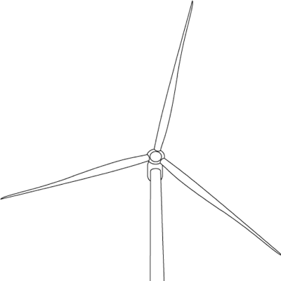 400x400 Wind Power - Wind Turbine Sketch