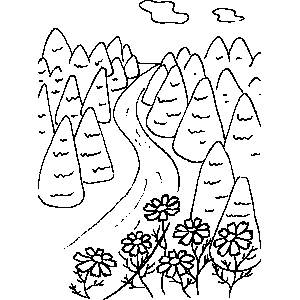 300x300 Winding Road Coloring Sheet - Winding Road Sketch