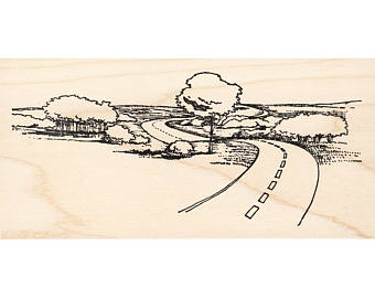 340x270 Winding Road Scene Etsy - Winding Road Sketch