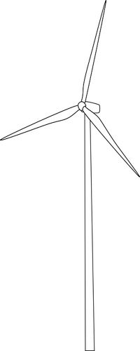 200x500 Wind Turbine Sketch Public Domain Vectors - Windmill Sketch