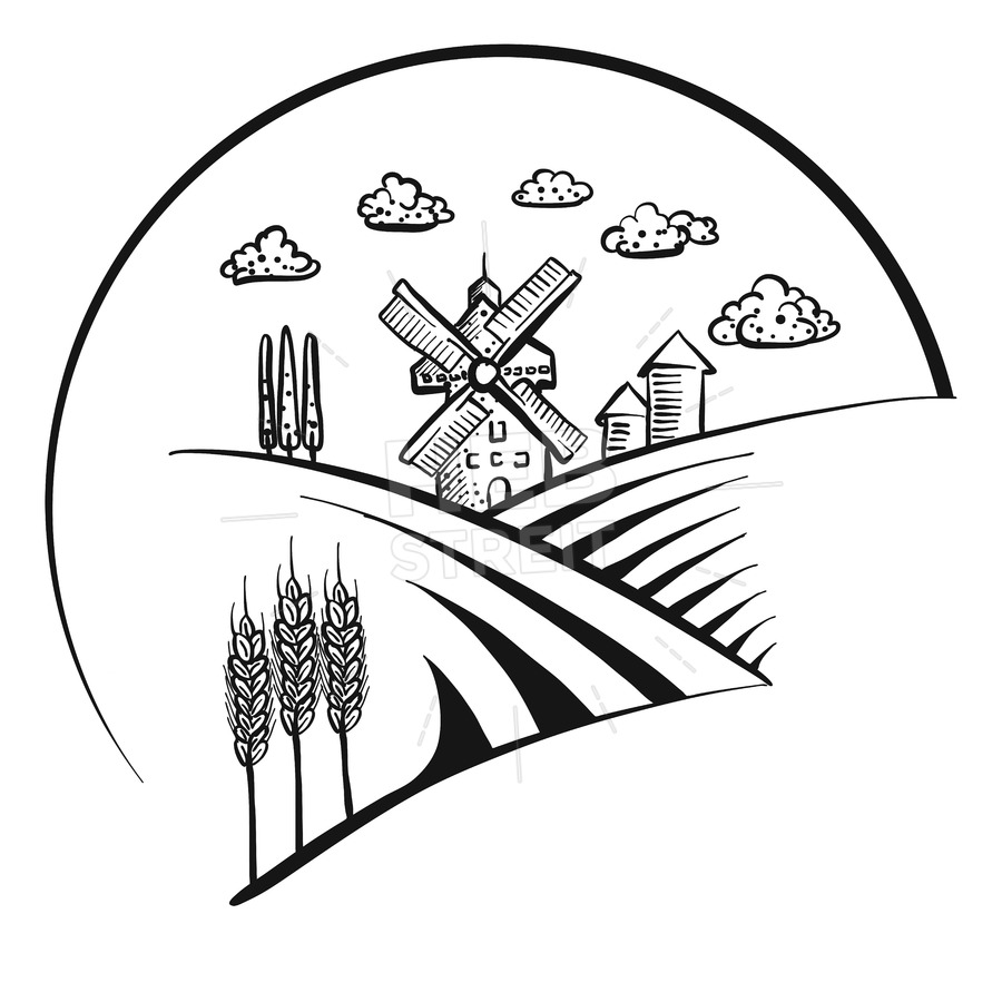 900x900 Windmill Icon Logo Sketch Hebstreits - Windmill Sketch