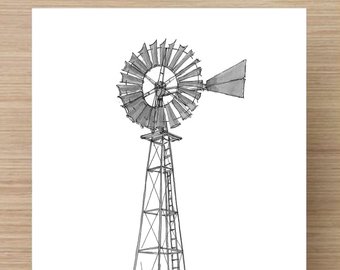 340x270 Windmill Sketches Etsy - Windmill Sketch
