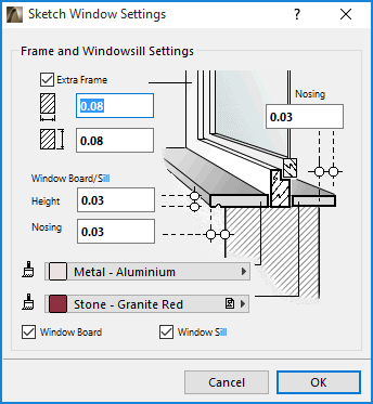 344x373 Sketch Window User Guide - Window Frame Sketch
