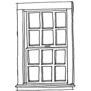300x300 Window Sketch Windows Windows, Windows And Doors - Window Frame Sketch