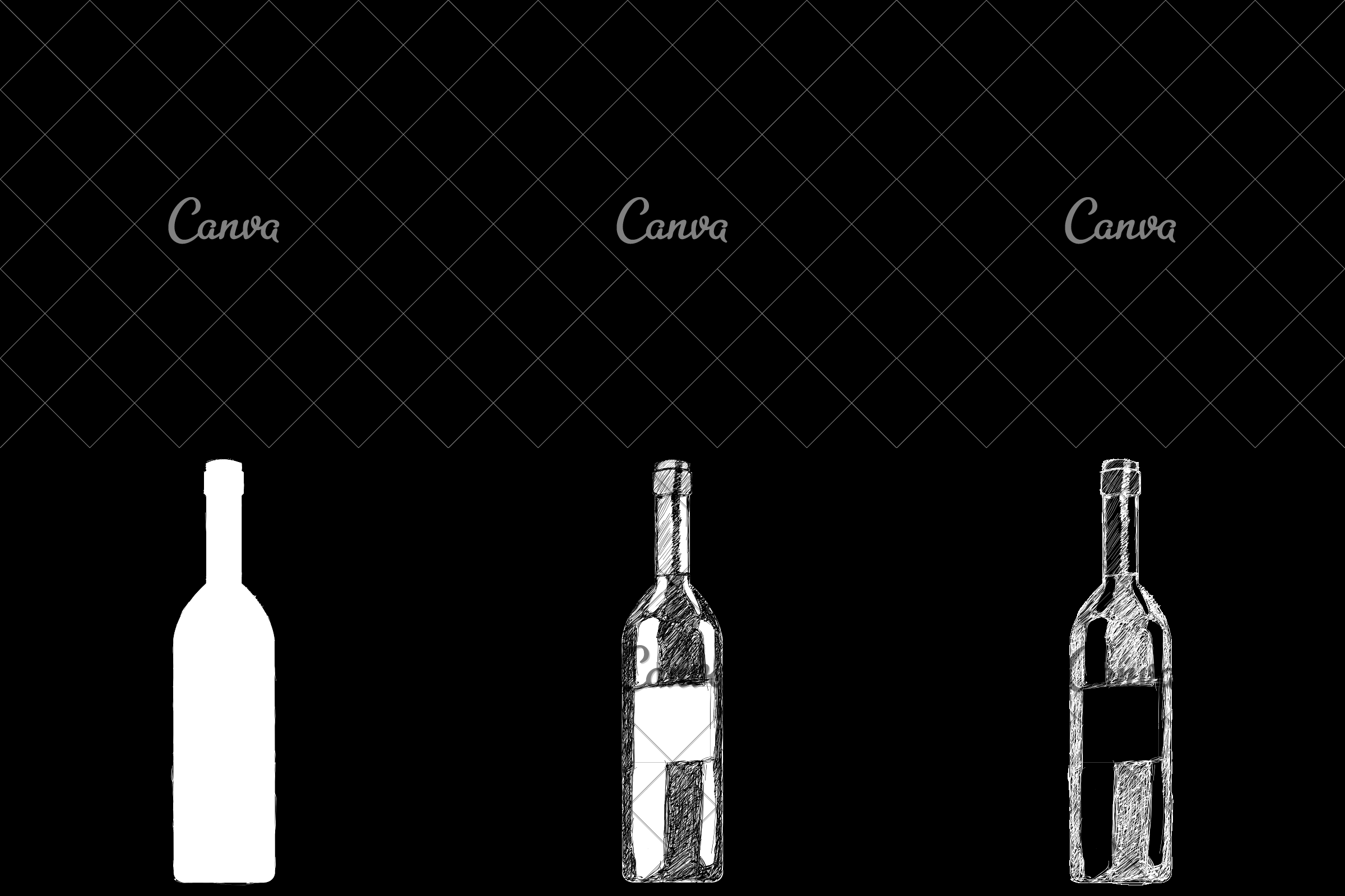 2400x1600 Wine Bottle Sketch Icon - Wine Bottle Sketch