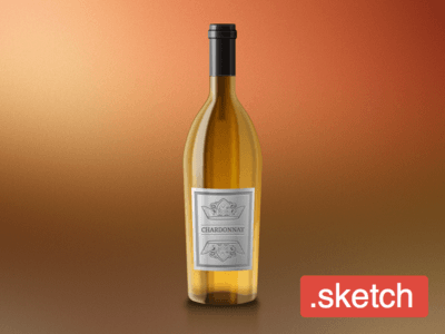 400x300 Wine Bottle Sketch Freebie - Wine Bottle Sketch