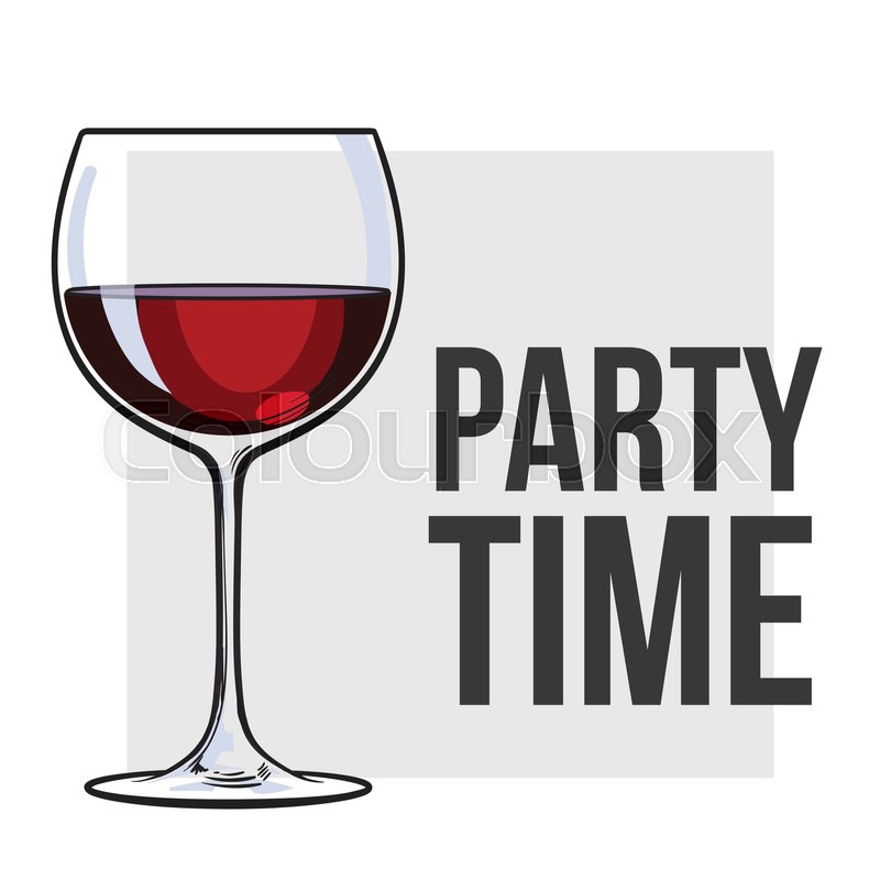 800x800 Red Wine Glass, Sketch Style Vector Illustration For Poster - Wine Glass Sketch