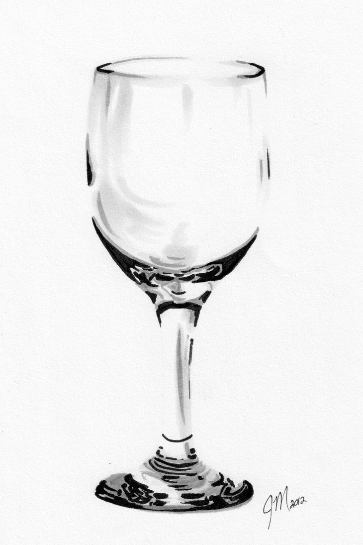 Wine Glass Sketch At Explore Collection Of Wine Glass Sketch 8679