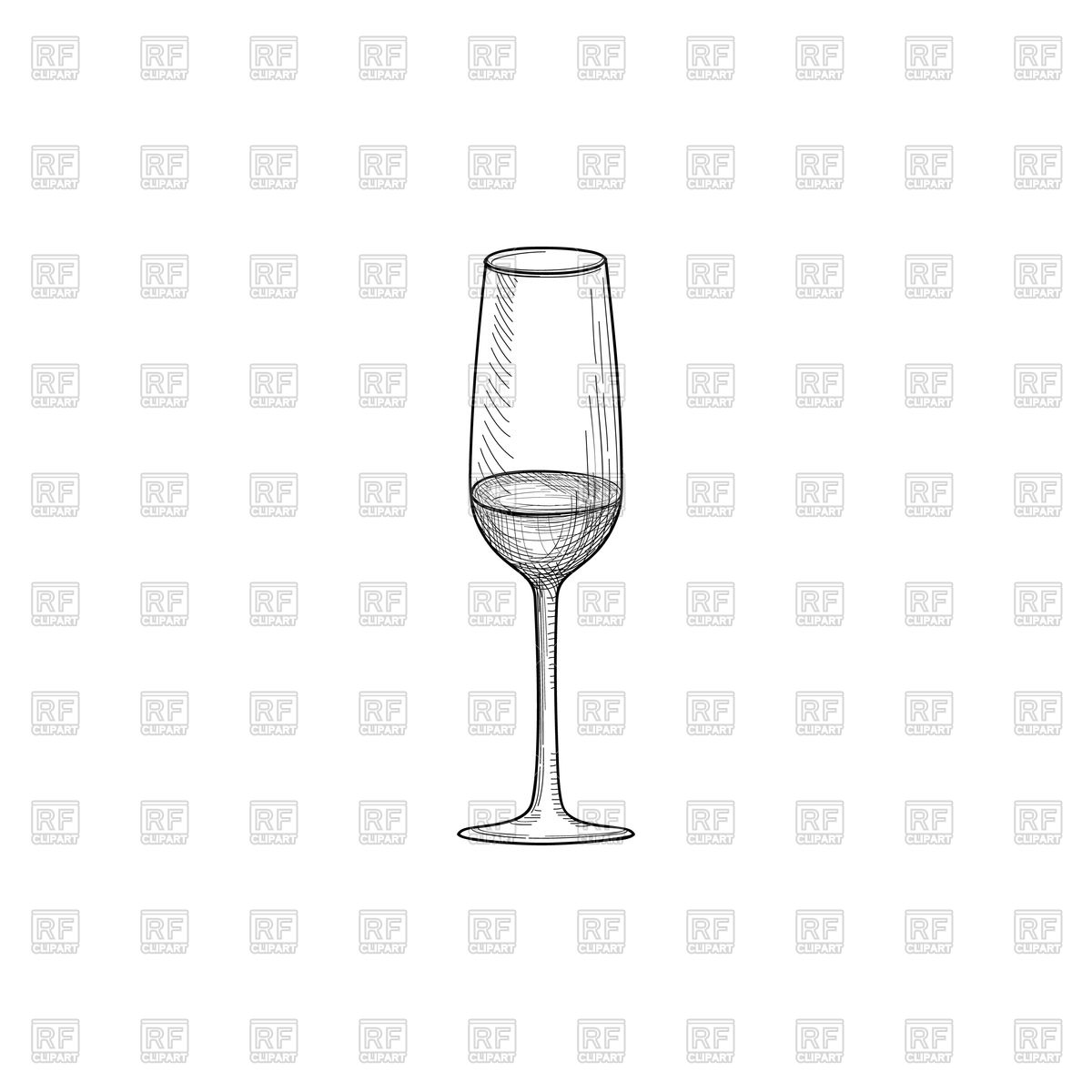 1200x1200 Wine Glass Sketch - Wine Glass Sketch