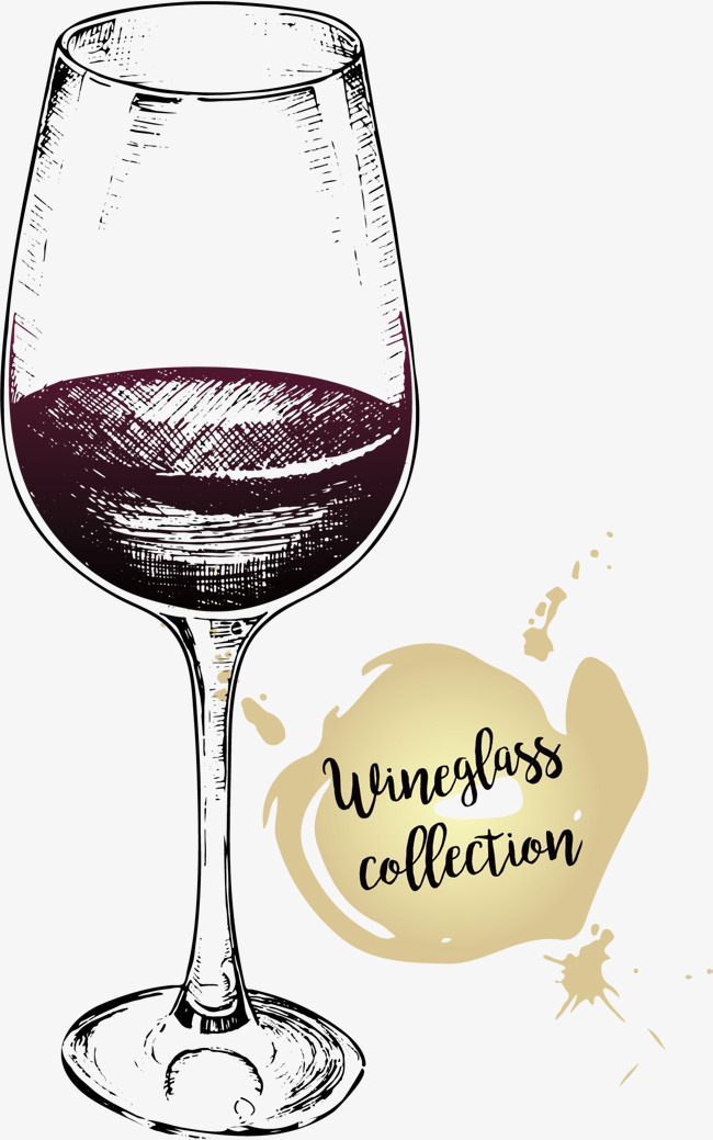 650x1039 Sketch Wine Vector, Hand, Wine Glass, Black And White Png And - Wine Sketch