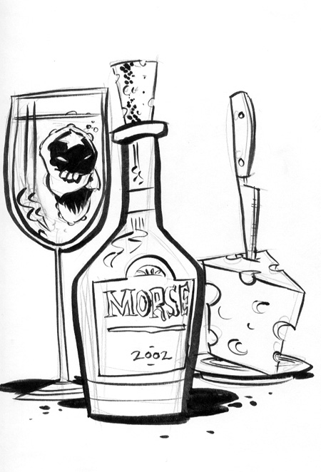 450x662 Wine Greg Mcelhatton - Wine Sketch