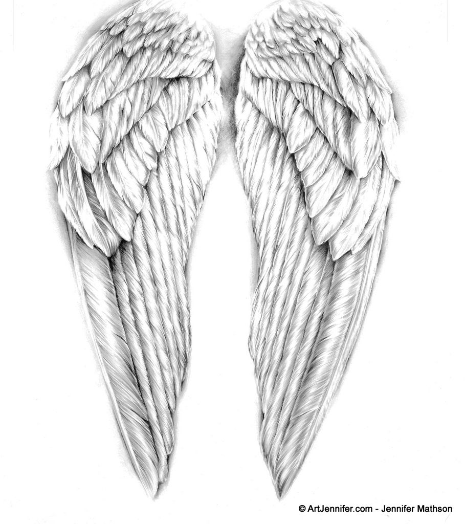 909x1024 Draw Angel Wings - Wings Sketch