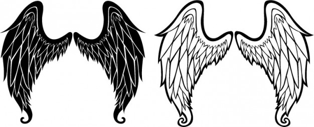 626x253 Angel Wings Sketch Icon Vector Vector Free Download - Wings Sketch