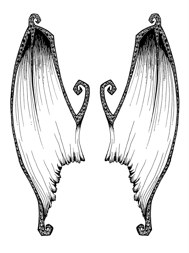 749x1000 Demon Wings Tattoo Designs - Wings Tattoo Sketch