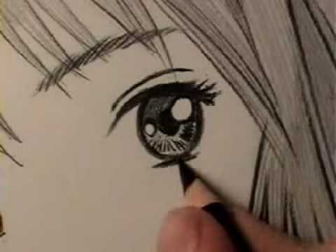 480x360 How To Draw A Manga Eye, Line By Line - Winking Eye Sketch