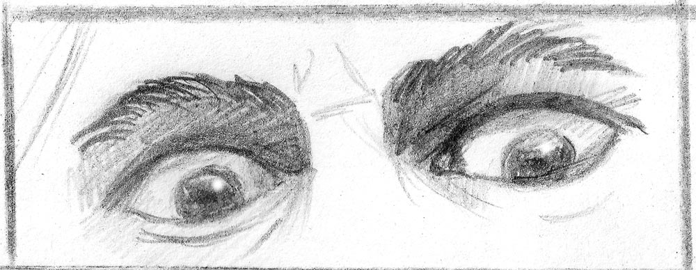 1000x388 5 Eye Expressions To Consider For Your Next Portrait Drawing - Winking Eye Sketch