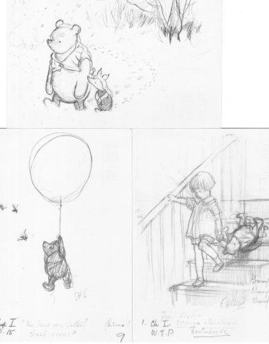 391x500 Winnie The Pooh Postcards Ebay - Winnie Pooh Sketch