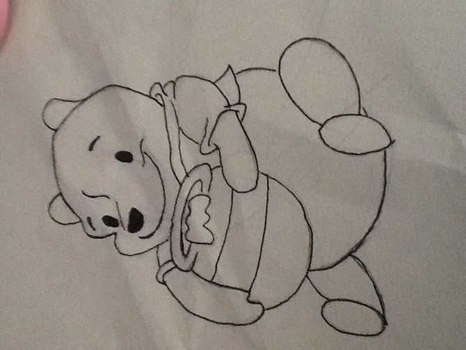 670x503 How To Draw Winnie The Pooh 15 Steps (With Pictures) - Winnie Pooh Sketch
