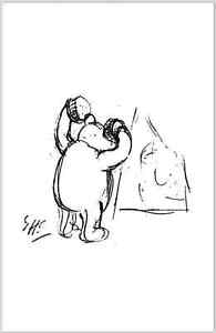 195x300 Winnie The Pooh Postcard Sketch - Winnie Sketch