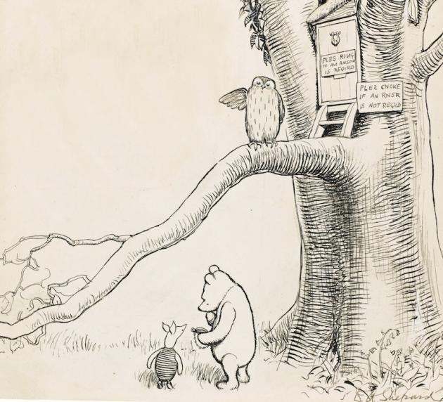 630x572 Winnie The Pooh Sketch Goes Under The Hammer With Estimate - Winnie Sketch