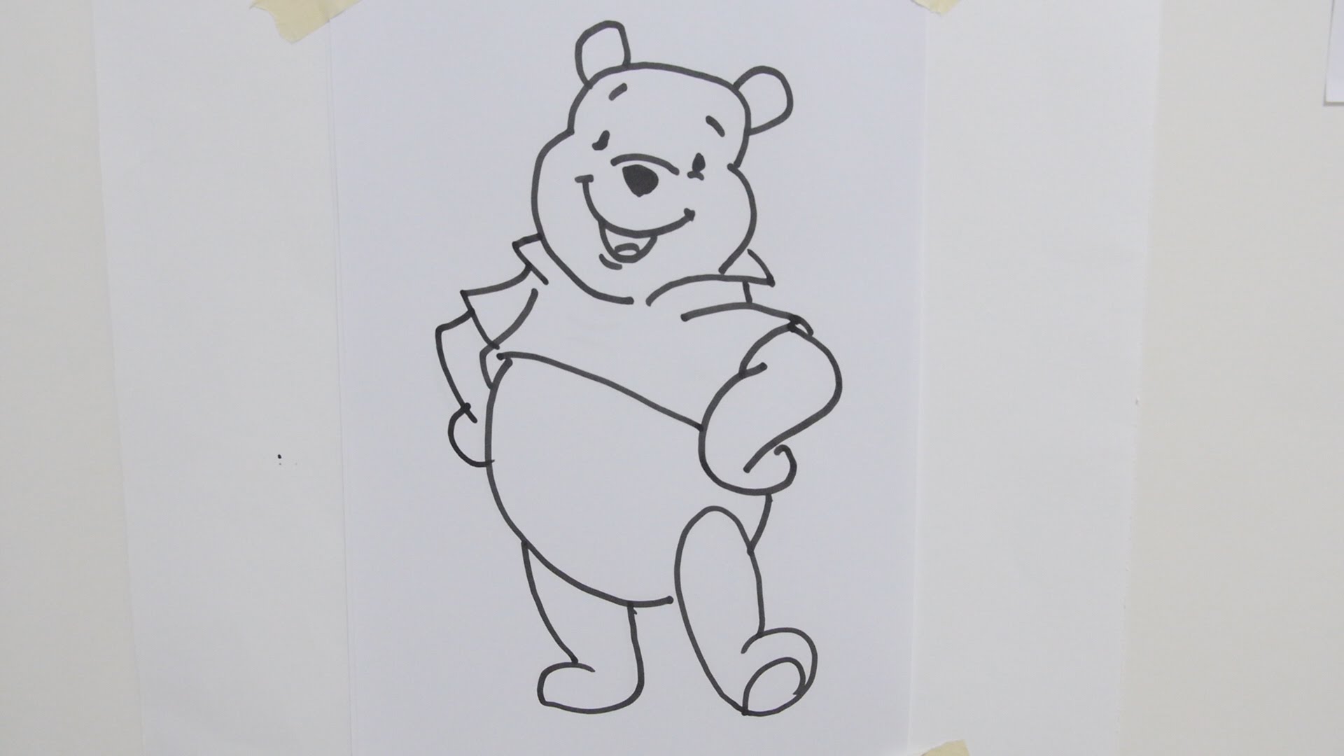 1920x1080 How To Draw Winnie Pooh [Disney] - Winnie Sketch