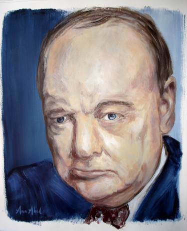375x462 Winston Churchill. Sketch Painting By Ann Abel Iseux Saatchi Art - Winston Churchill Sketch