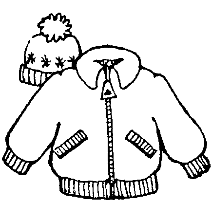 435x417 Coat Clipart Sketch - Winter Clothes Sketch