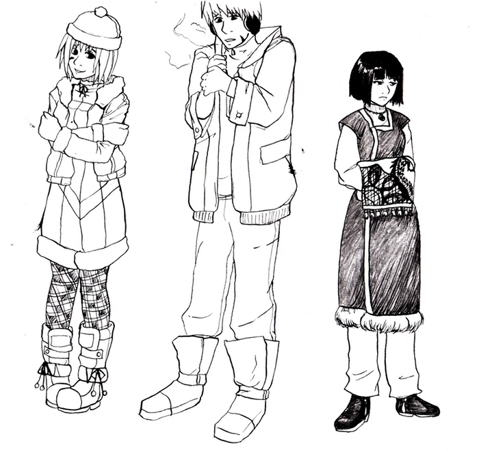 700x661 Esc - Winter Clothes Sketch