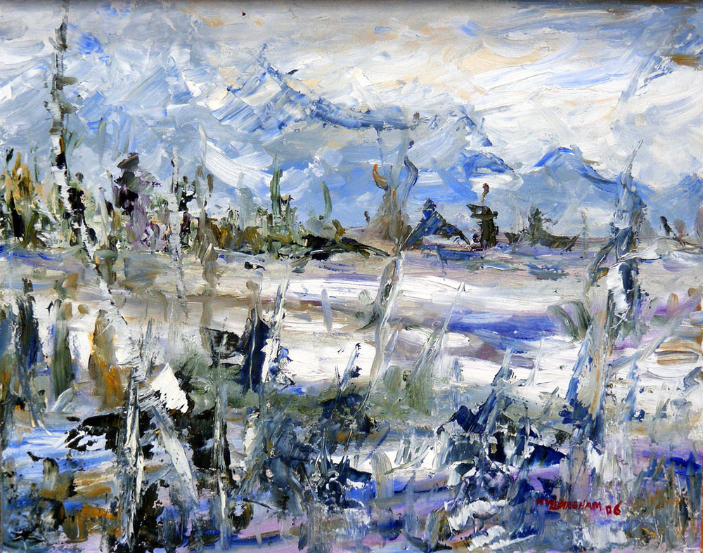 1000x787 Winter Landscape Oil Painting Sketch Picture Hd Photos Free - Winter Landscape Sketch