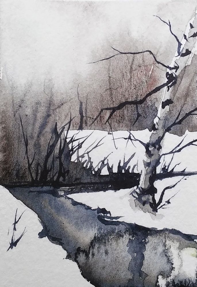 686x1000 Winter Landscape Through Window Best Nature And View - Winter Landscape Sketch