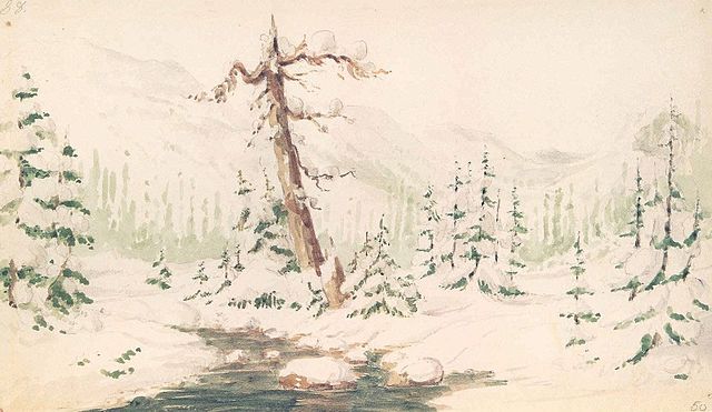 640x371 Filekane Winter Scene.jpg - Winter Scene Sketch