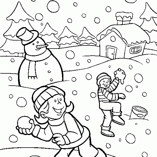 550x550 Collection Of Winter Season Drawings Children High Quality - Winter Season Sketch