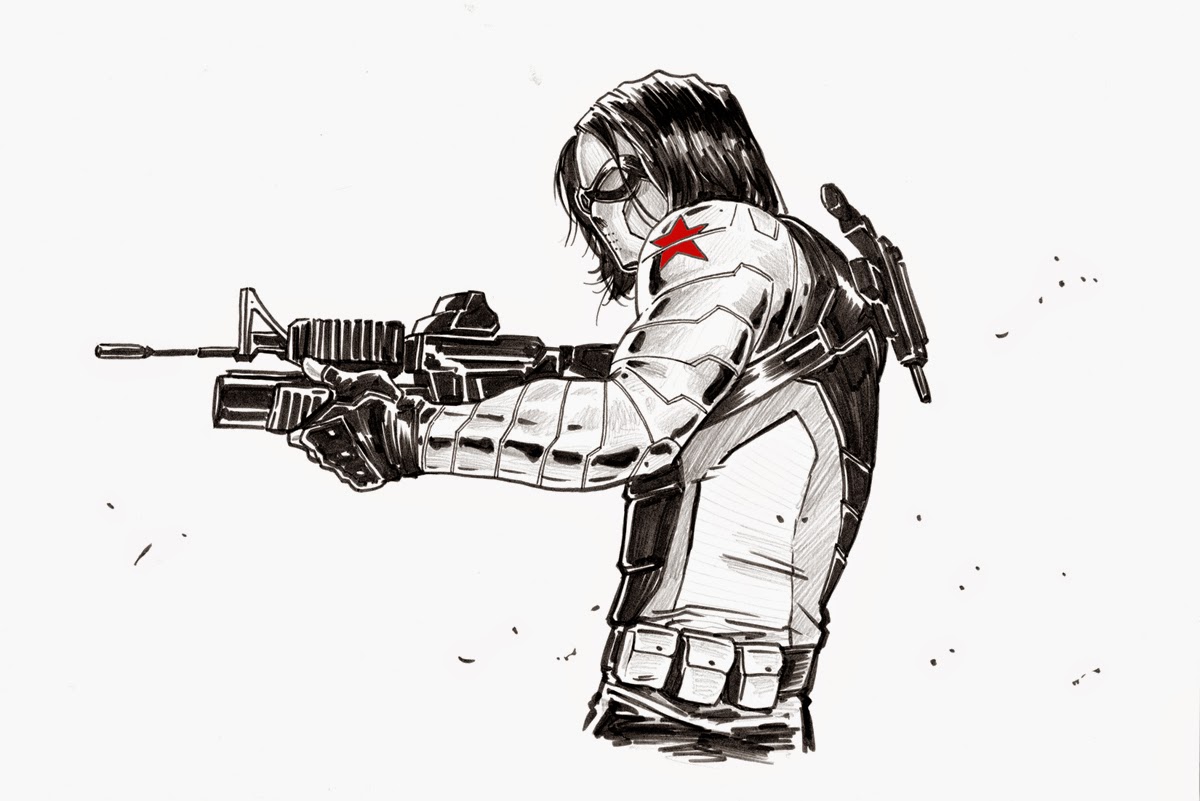 1200x801 Planet Pulp Celebrating Pulp Culture The Winter Soldier - Winter Soldier Sketch