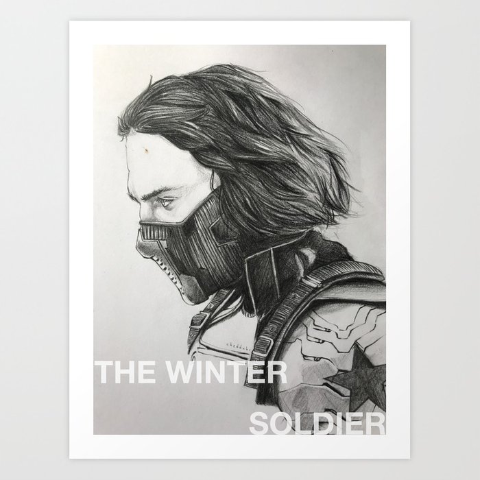 700x700 The Winter Soldier (Sketch) Art Print By Chedduhr Society6 - Winter Soldier Sketch