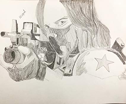 425x352 Winter Soldier Sketch Amazon.in Home Amp Kitchen - Winter Soldier Sketch