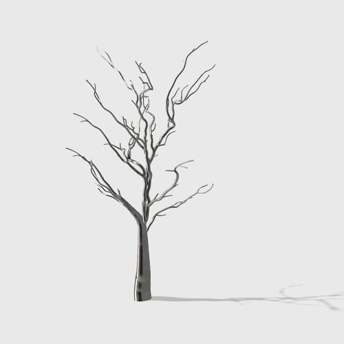 500x500 Winter Tree On Polymesh 3d Asset Cgtrader - Winter Tree Sketch