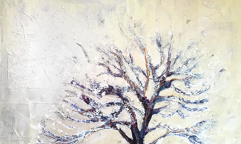 800x480 Winter Trees, Mixed Media Tree Paintings Kelliedayart - Winter Tree Sketch
